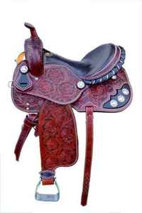 Selle de cowboy sans arçon faite à la main |   Selle Western en cuir véritable naturel |   Design incurvé, style authentique de cavalier, qualité supérieure - Product Image 2