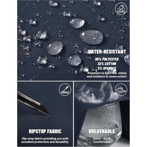 Pantalon cargo surdimensionné à taille haute, décontracté, imperméable, respirant, avec poches, pour homme, streetwear, pantalon en coton personnalisé pour l'extérieur - Product Image 4