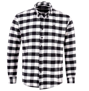 Camisa de franela para hombre con bolsillos en el pecho en rojo y azul marino con camisa duradera de Kevlar y camisa protectora blindada para hombre - Product Image 4