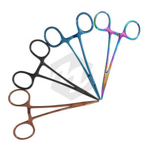 Halsted Mosquito Forceps 4,75 "Recta Hemostato Quirúrgico Abrazadera Color Recubierto Bloqueo Dental Uso Veterinario Instrumentos Médicos - Product Image 3