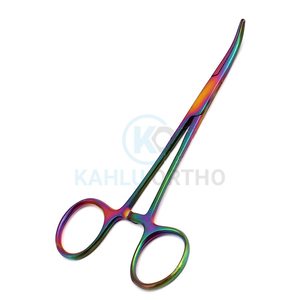 <b>Rainbow</b> Stainless Steel Curved Tip and Straight Tip Forceps for Locking Clamp Surgical Forceps by KAHLU ORTHOPEDIC - Product Image 1