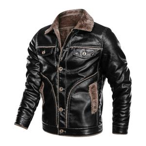 Veste en cuir pour hommes européens et américains hommes jeunesse col montant punk hommes moto veste en cuir - Product Image 2