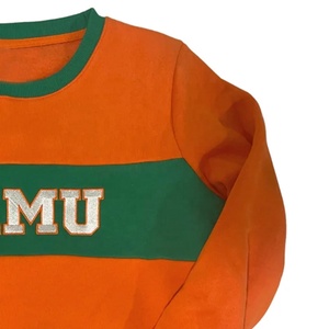 FAMU coton polaire à manches longues sweat motif brodé impression couleur personnalisée pour les sororités du collège tenue de club automne unisexe - Product Image 4