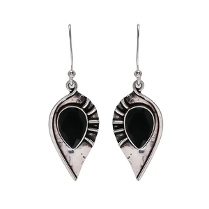Direct Factory Price on 925 <b>Silver</b> <b>Hoop</b> <b>Earrings</b> for Women Beautiful Black Onyx Cute Religious Style for Daily Life or Gift - Product Image 1