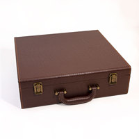 Boîte cadeau pour vin en cuir PU à motif crocodile, 4 bouteilles, emballage de luxe pour vin avec poignée