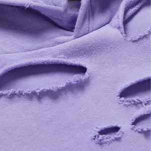 Sudaderas con Capucha Distressed de Alta Calidad con Logotipo Personalizado 2025, Sudaderas Distressed Unisex de Algodón Combinado Más Vendidas - Product Image 3