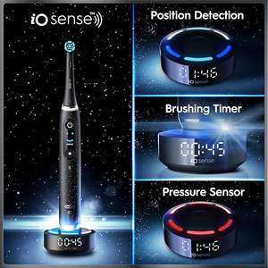 Cepillo de Dientes Eléctrico Recargable Oral-B iO Serie 10 con Sensor de Presión Visible para Proteger las Encías, Temporizador de 2 Minutos, 7 Accesorios de Limpieza - Product Image 2