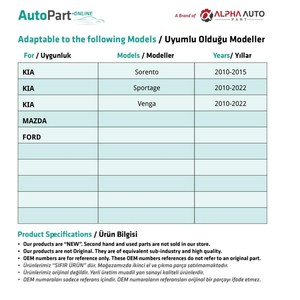 Clips de capot pour Ford, Mazda, Kia, Honda - 100 pièces - Product Image 2