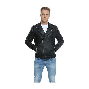 Men's Leather <b>Jacket</b> for <b>Biker</b> Distressed Genuine Leather <b>Jacket</b> Lambskin Top Quality Material Parka <b>Jacket</b> Men - Product Image 3