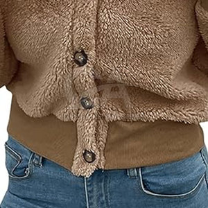 Chaqueta Corta de Piel Sintética para Mujer, Estilo Nuevo, Venta al por Mayor, Chaqueta Corta de Invierno de Moda, Fabricante Mayorista - Product Image 6