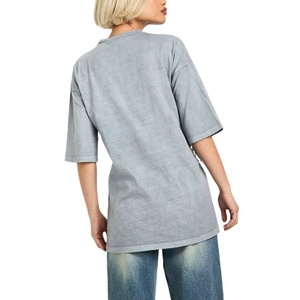 T-shirts pour femmes de haute qualité 100 % coton, coupe décontractée, logo personnalisé, couleur unie, service OEM disponible, été 2026 - Product Image 2