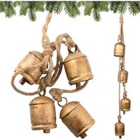 Lonceng gemerincing antik dekoratif Famhouse gantung Natal kecil dan ukuran besar dekorasi rumah gantungan dinding dari eksportir India