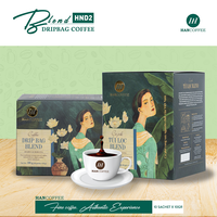 HANCOFEE Café Instantané Moyen Vietnamien – Le Meilleur, Pratique et Facile à Utiliser – Infusion à Froid en Sachet – Mélange Doux Robusta et Arabica Moulu