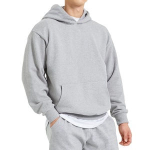 Casual Venta caliente 300gsm Heavyweight Pullover Hoodie French Terry Hoodies Drop Shoulder No Strings Heavy Oversized Men Hoodies - Product Image 5