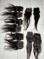 Prix de gros HD Lace Closure cheveux naturels bruts cheveux Remy couleur naturelle cheveux d'un seul donneur directement de l'usine