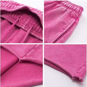 Fashion Plain Logo Thick Drawstring Unisex Women Terry Cotton Summer Sweat Manufacturer <b>Men</b> Streetwear Acid Wash Custom <b>Shorts</b> - Product Image 4