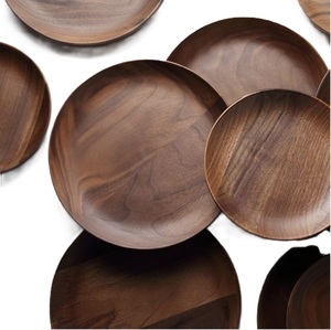 Plato de cena de madera de calidad superior para comedor de lujo Plato de servicio de madera personalizado Plato de madera de diseño natural - Product Image 6