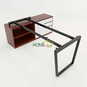 Concept 180x160 Executive <b>Desk</b> by Trapeze Luxury Contemporary <b>Foldable</b> Work <b>Desk</b> for <b>Office</b> or Study Assembly Required - Product Image 4