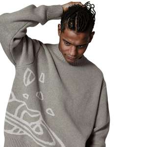 Pulls tricotés pour hommes automne hiver avec logo de décoration personnalisé vente en gros de tricots élégants de haute qualité fabriqués sur mesure - Product Image 3