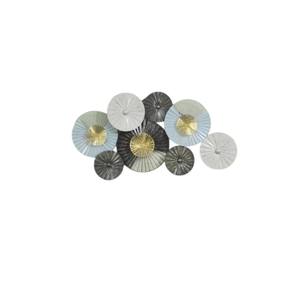 Best Selling Vintage Home Metal Lily Pads Wall Decoration Iron Wall Hanging Art Gray And Gold Modern Home <b>Decor</b> For Living Room - Product Image 1