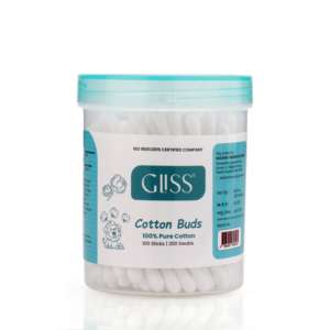 Hisopos de Algodón de Plástico al por Mayor, Hisopos Desechables para Limpieza de Oídos, Marca GLISS Industrial, Caja de 100 Unidades, Doble Cabeza, Inmejorable - Product Image 1