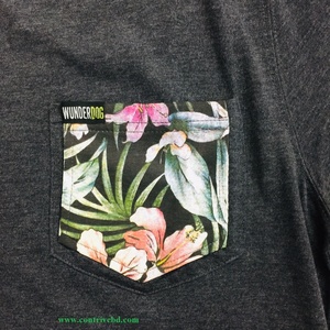 T-shirt unisexe de haute qualité à col rond et manches courtes, en tissu jersey respirant en mélange de coton et de viscose, avec motif lettres et devant non tissé - Product Image 2