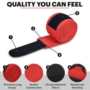 Hot Sale High Elastic Sports <b>Knee</b> Wraps <b>Compression</b> Weightlifting Strap for Gym Fitness <b>Knee</b> Wraps - Product Image 4