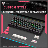 Clavier de jeu mécanique à profil bas ONIKUMA G55 filaire RGB 61 touches, budget, esthétique, interrupteur brun, rétroéclairage arc-en-ciel