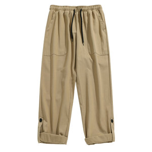New Fashion Brand <b>Men's</b> Casual Pants for Spring Summer Elastic Waist Mid Waist Design Comfortable Straight Workwear <b>Trousers</b> - Product Image 2