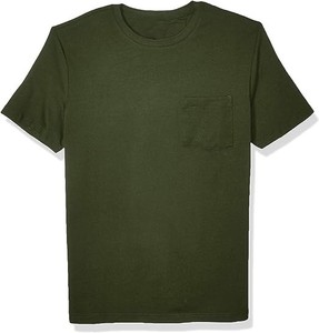 Camiseta de manga corta con cuello redondo liso para hombre, 95% algodón, 5% Spandex, Camiseta con bolsillo, stock Premium, camiseta directa de fábrica - Product Image 2