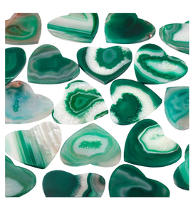 Posavasos de cristal de alta calidad para regalo, uso manual, piedra artesanal, piedra de ágata verde, posavasos de corazón para beber, piedra curativa, piedras preciosas - Product Image 2