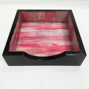 <b>Large</b> Resin Serving Tray with Wooden <b>Frame</b> Handmade Epoxy Art Tray for Coffee Table, Kitchen, Dining, Decorative Organizer Tray - Product Image 5