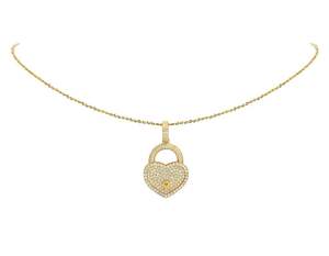 El más nuevo lujo chapado en oro Iced Blinged Out Moissanite Diamond 925 Silver Heart Shape Hip Hop Pendant & Charms - Product Image 3