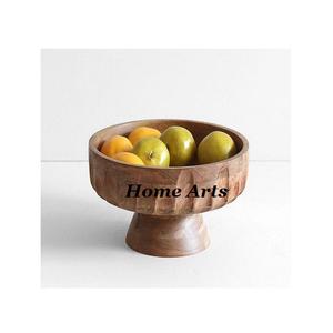 Tazón para Servir Frutas de Madera de Diseño Moderno, Tazón Redondo de Calidad Superior para Servir Ensaladas, Accesorios de Cocina - Product Image 6