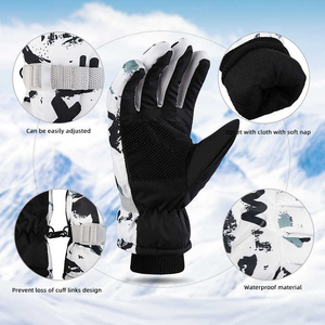 Gants de ski pour hommes en cuir véritable léger avec logo personnalisé et différentes couleurs, gants de sécurité 2025 - Product Image 3