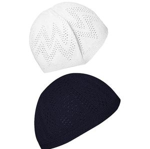 Kufi en coton biologique écologique pour hommes Conception légère et respirante Parfait pour les prières quotidiennes et un mode de vie durable - Product Image 1