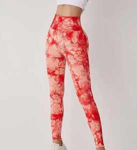 Vente en gros de leggings de yoga teintés à carreaux taille haute vêtements de sport vêtements de sport pour retarder - Product Image 5