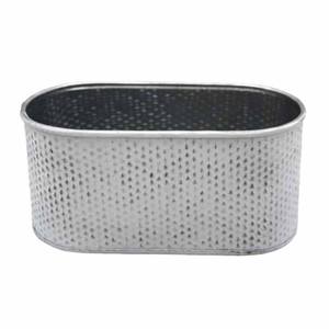 Maceta ovalada única superior en Metal Color de lavado blanco Uso medio Decoración de jardín Macetas elegantes hechas a mano personalizadas al por mayor - Product Image 1