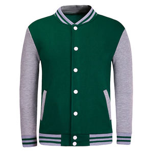 Chaqueta Estilo Universitaria Multicolor para Hombre, Mangas en Contraste, Ribete Acanalado a Rayas, Botones a Presión, Ropa Urbana de Moda - Product Image 3