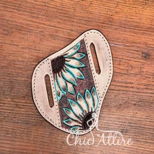 Nouveau concepteur usiné à la main en cuir couteau couverture Style occidental extérieur pour couteau pliant élégant couteau couverture - Product Image 1