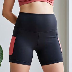 Femmes de haute qualité Compression été grossesse Sportswear taille haute ventre Shorts avec poches Shorts de maternité pour dames - Product Image 3