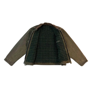 Veste en toile de coton brodée de haute qualité avec logo personnalisé OEM Veste de travail d'hiver pour hommes - Product Image 3