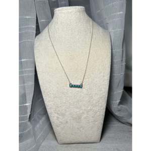 Kingman Turquoise & Sterling Silver Necklace Navajo-<b>Crafted</b> Cultural Collectible Jewelry One-of-a-Kind Piece - Product Image 1