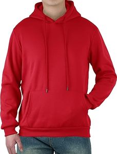 Sweats à capuche décontractés d'hiver pour hommes couleur unie 100% coton doublé polaire tricoté coupe régulière séchage rapide et respirant de haute qualité - Product Image 4