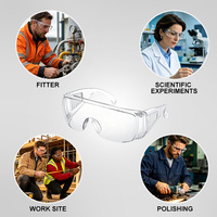 Lunettes de sécurité personnalisées anti-éclaboussures à large monture Lunettes de travail anti-buée et anti-vent pour la protection des yeux