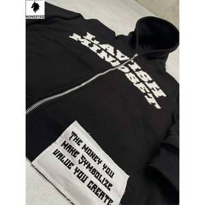 เสื้อฮู้ดผ้าฟลีซปักโลโก้ได้ตามต้องการของผู้ชายเสื้อสเวตเชิ้ตลำลองฤดูหนาวแบบลำลองเทคนิคการพิมพ์ลายนูนบนหน้าจอแบบ3D เทคนิคซักได้ - Product Image 3