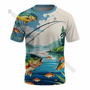 Camisa de pesca con capucha personalizada sublimada de alta calidad, camisetas impresas de pesca, camisetas de pesca Uv con logotipo personalizado - Product Image 1