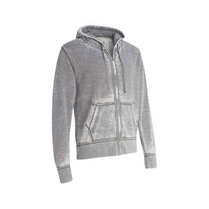Best Quality Men's Fashion Acid Wash Hoodie New Design Zipper Hoodie Made Pakistan Fleece <b>Fabric</b> Printed Pattern Hooded Collar - Product Image 3
