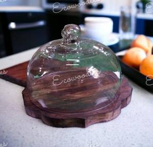 Décorations pour la maison support à gâteau en bois piédestal à gâteau de ferme pour les fêtes de mariage hôtel maison bureau décoration de table ronde - Product Image 1