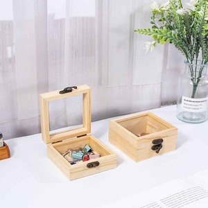 100% fait à la main sur mesure en bois MDF + boîte Rectangle en cuir et boîte de rangement de bijoux pour le salon de cadeaux de mariage - Product Image 4
